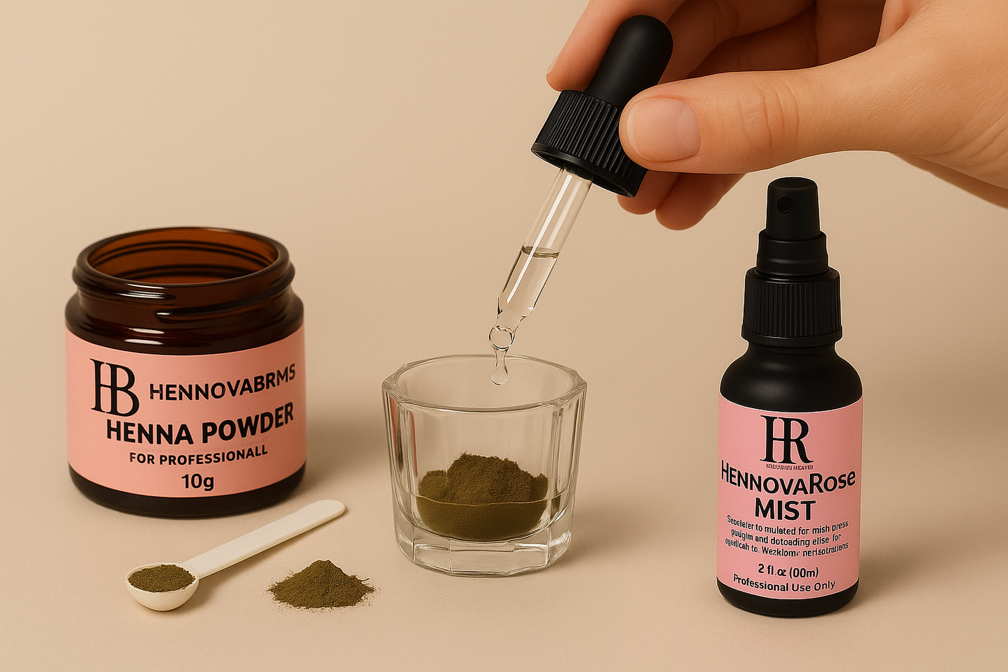 HennovaRose Mist – Agua de Rosas Pura (60 ml / 2 fl oz)