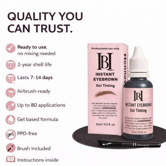HENNOVABROWS — INSTANT EYEBROWN GEL TINTING