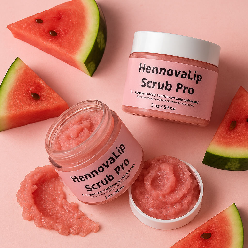 HennovaLip Scrub Pro – Exfoliante Labial con Sabor a Sandía (59 ml)