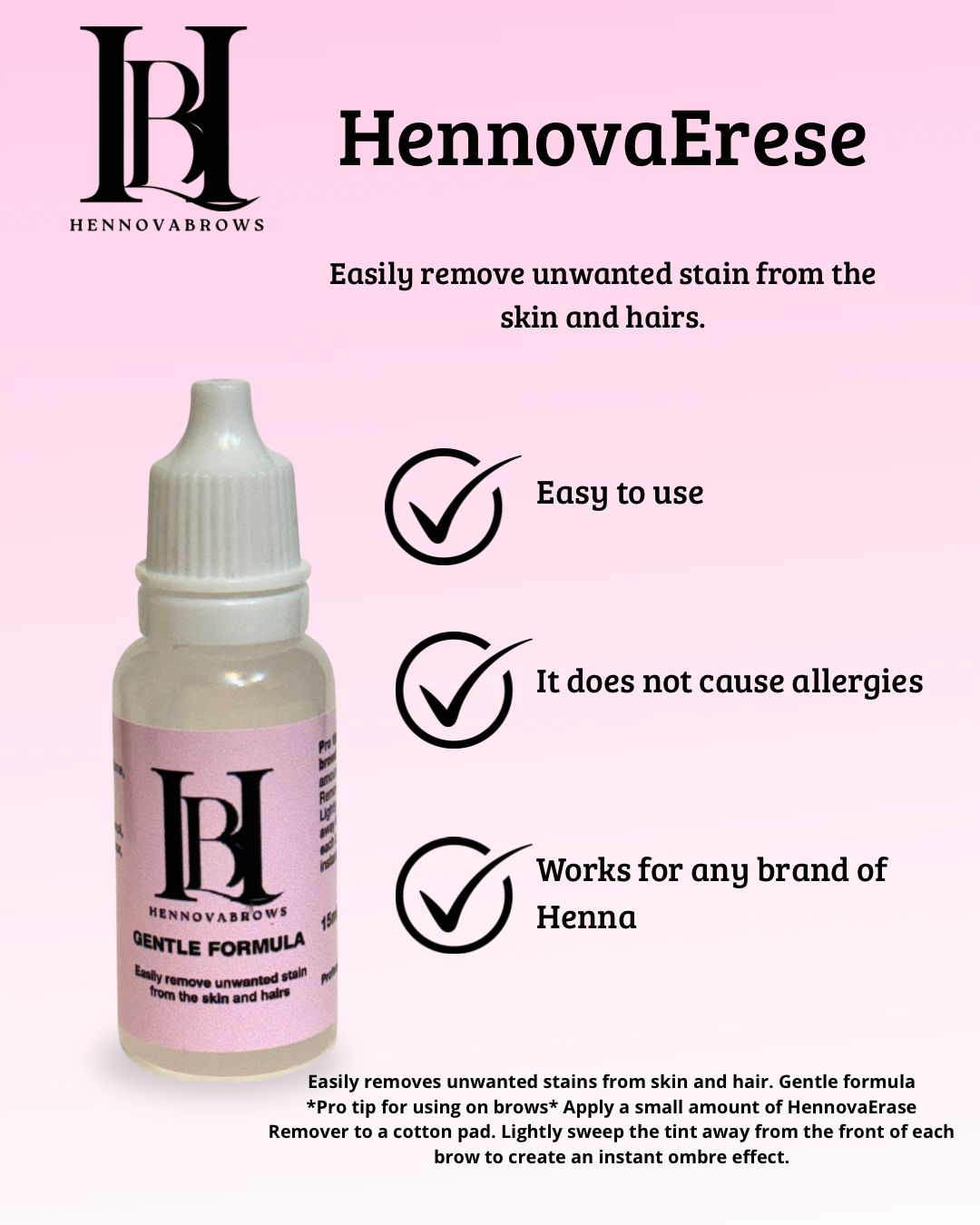 REMOVEDOR DE HENNA HennovaErase