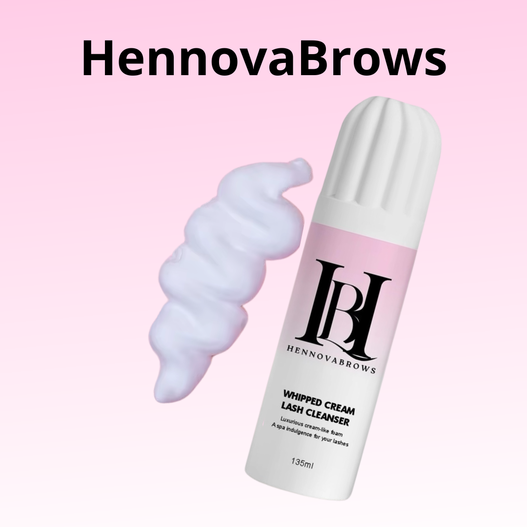 Whipped Cream Lash Cleanser – Espuma de Limpieza Suave y Efectiva 135 ml | Fórmula Profesional | HennovaBrows