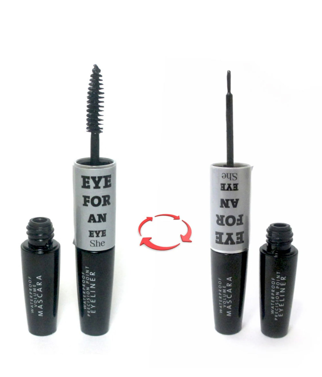 She Duo Mascara Volume Black Lash Blast Makeup Waterproof Precision Eyeliner New