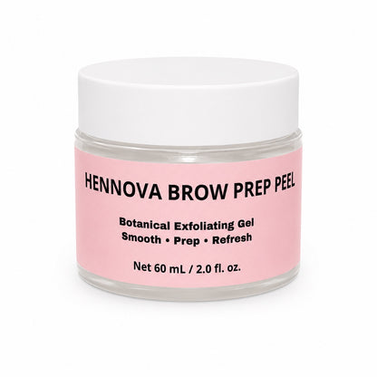 HENNOVA BROW PREP PEEL Botanical Exfoliating Gel | 60 mL / 2.0 fl. oz.