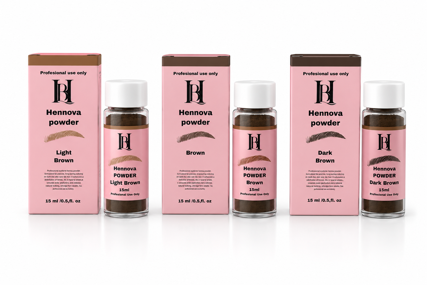 HENNOVABROWS HENNA POWDER-COLORS PROFESSIONAL EYE