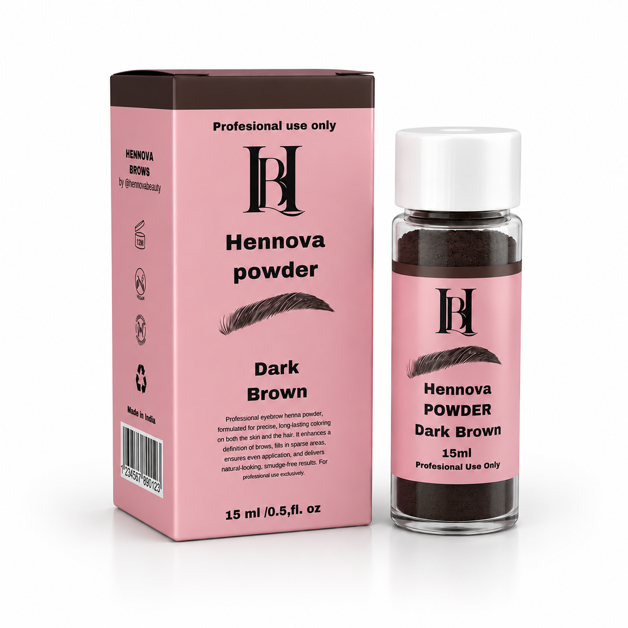 HENNOVABROWS HENNA POWDER-COLORS PROFESSIONAL EYE