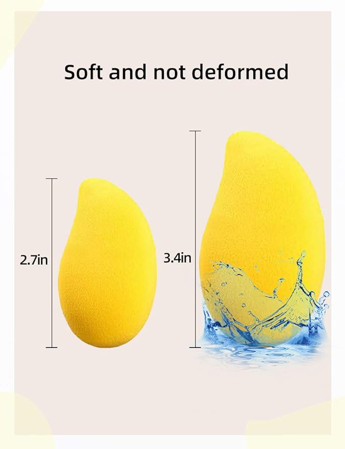 esponjas de maquillaje, herramienta de belleza para mezclar líquidos, polvos y cremas, hermosa esponja de maquillaje con forma de mango