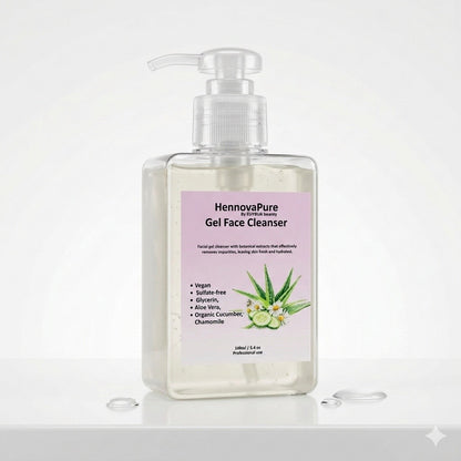 HennovaPure Gel Face Cleanser – Cucumber, Aloe & Chamomile