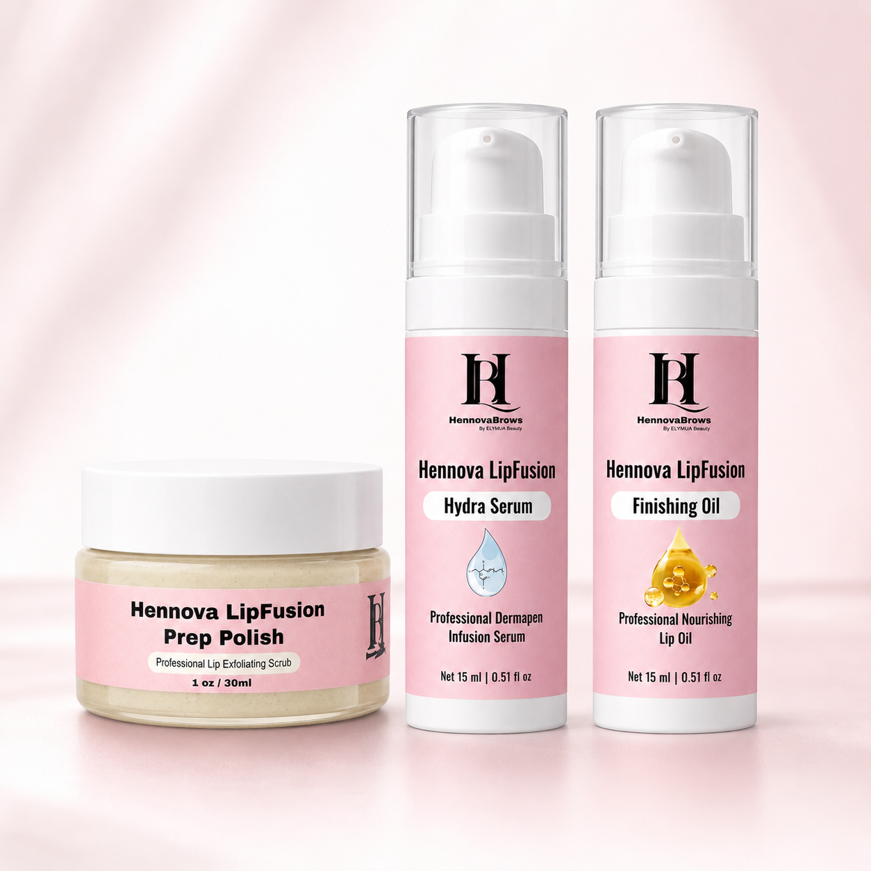 HENNOVA  LIPFUSION KOREAN  3 -STEP PROFESIONAL LIP HYDRATION SYSTEM
