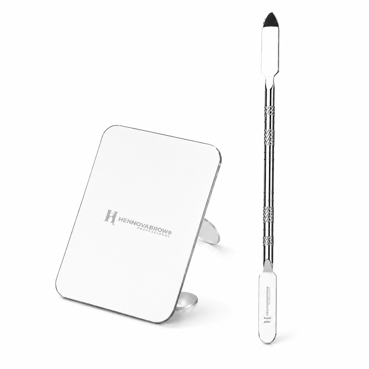 Mini Stainless Steel Ring Palette with Professional Mixing Spatula