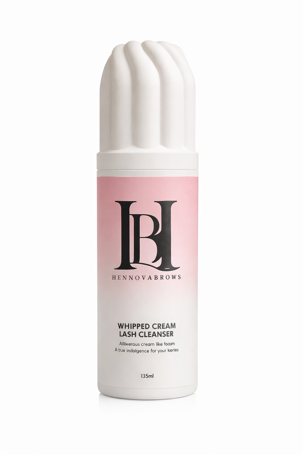 WHIPPE CREAM LASH CLEANSER 135ML PROFESSIONAL FORMULA/HENNOVABROWS