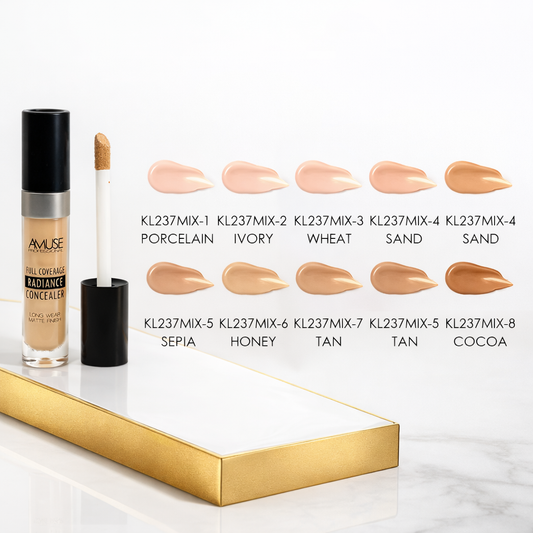 AMUSE RADIANCE FULL COVERAGE CONCEALER – PROFESSIONAL MATTE FINISH & LONG-WEAR COVERAGE