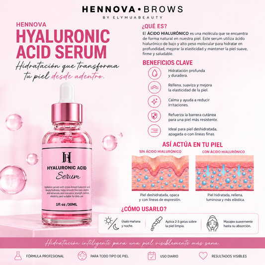 HENNOVA Hyaluronic Acid Serum – 30 ml / 1 fl oz