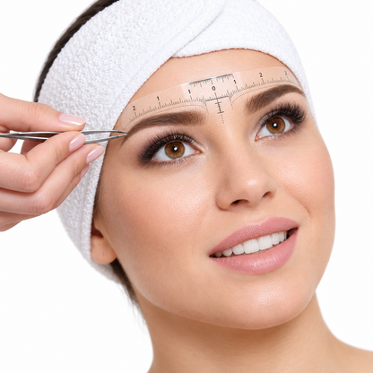 Disposable Adhesive Eyebrow Mapping Rulers, 10-Piece Pack