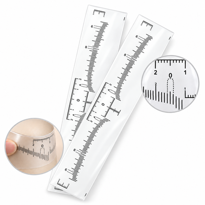 Disposable Adhesive Eyebrow Mapping Rulers, 10-Piece Pack