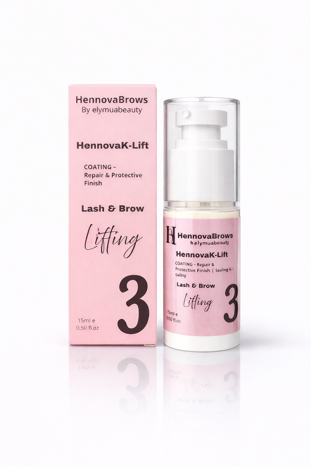 HennovaK-Lift Lash & Brow System – 3 Step Korean Lifting & Lamination Kit (Professional Use)