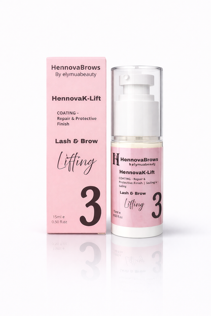 HennovaK-Lift Lash & Brow System – 3 Step Korean Lifting & Lamination Kit (Professional Use)