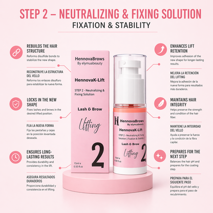 HennovaK-Lift Lash & Brow System – 3 Step Korean Lifting & Lamination Kit (Professional Use)