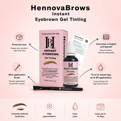 HENNOVABROWS — INSTANT EYEBROWN GEL TINTING