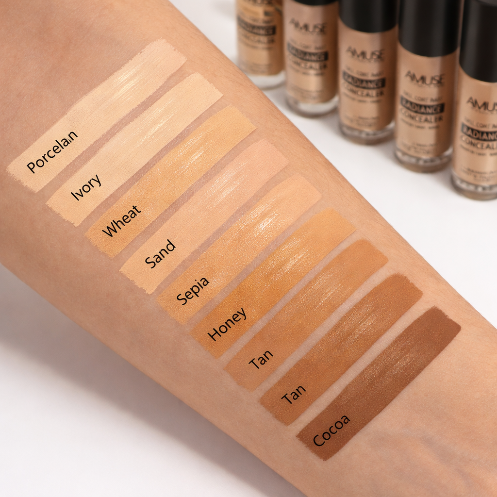AMUSE RADIANCE FULL COVERAGE CONCEALER – PROFESSIONAL MATTE FINISH & LONG-WEAR COVERAGE