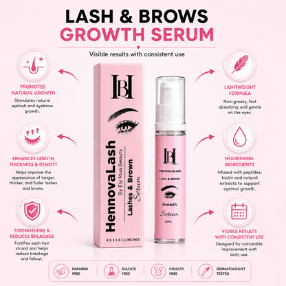 Lash &amp; Brow Growth Serum – Lightweight Formula for Fuller Looking Brows &amp; Lashes | 10ML