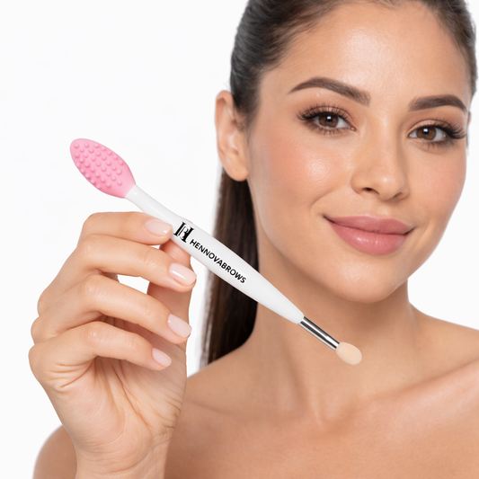 HENNOVABROWS DUO SILICONE FACIAL EXFOLIATING BRUSH