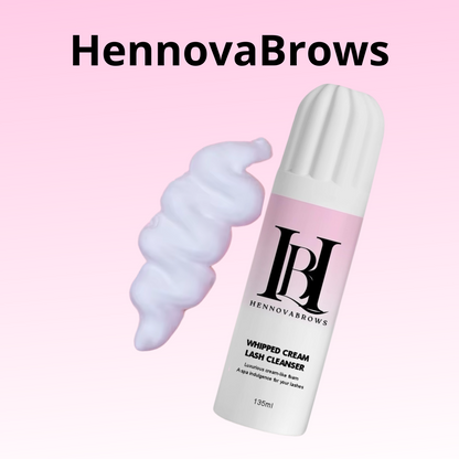 Whipped Cream Lash Cleanser – Espuma de Limpieza Suave y Efectiva 135 ml | Fórmula Profesional | HennovaBrows