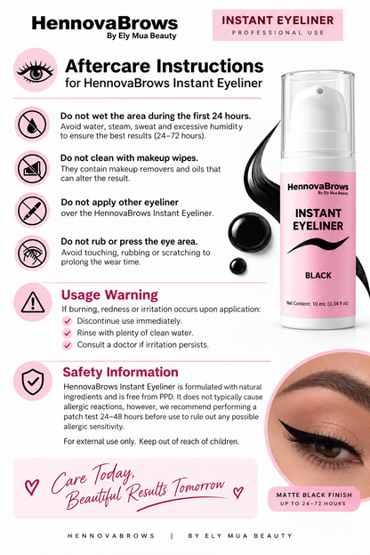 Hennova Eyeliner | Henna-Based Matte Liquid Liner 10 mL