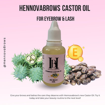 CASTOR OIL EYEBROWS AND LASH HENNOVABROWS