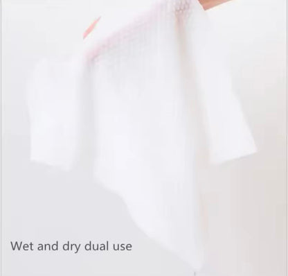 Toalla facial desechable en rollo de algodón grueso para salón de belleza femenino, toalla de limpieza facial de algodón suave