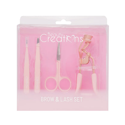 BEAUTY CREATION -SET DE CEJAS Y PESTAÑAS ROSA